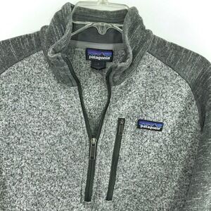 Patagonia Better Sweater 1/4 Zip Pullover Men's Large Gray Fleece Jacket
